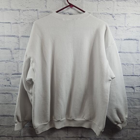 Vtg 90s Mickey & Minnie Disney Sweatshirt OSFM Mickey Unlimited Crewneck White - Picture 3 of 7